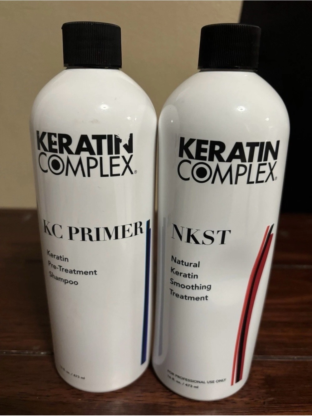 Keratin Complex KC Primer Shampoo + NKST Keratin Smoothing Treatment Set 16 oz